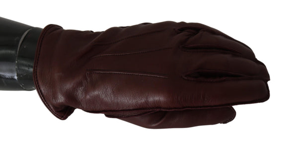 Gants élégants en peau de bracelet marron élégant