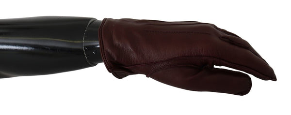 Gants élégants en peau de bracelet marron élégant