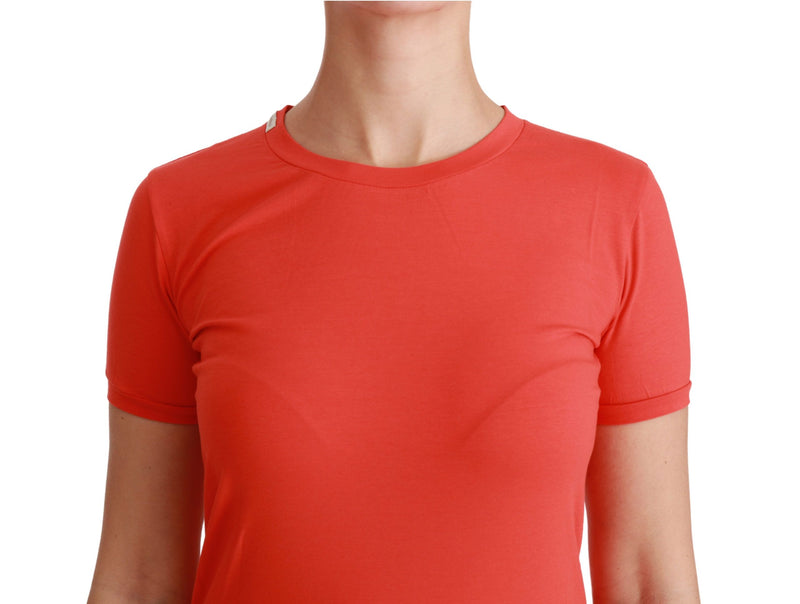 Elegantes rotes Besatzungsmitglied Kurzarm Tee