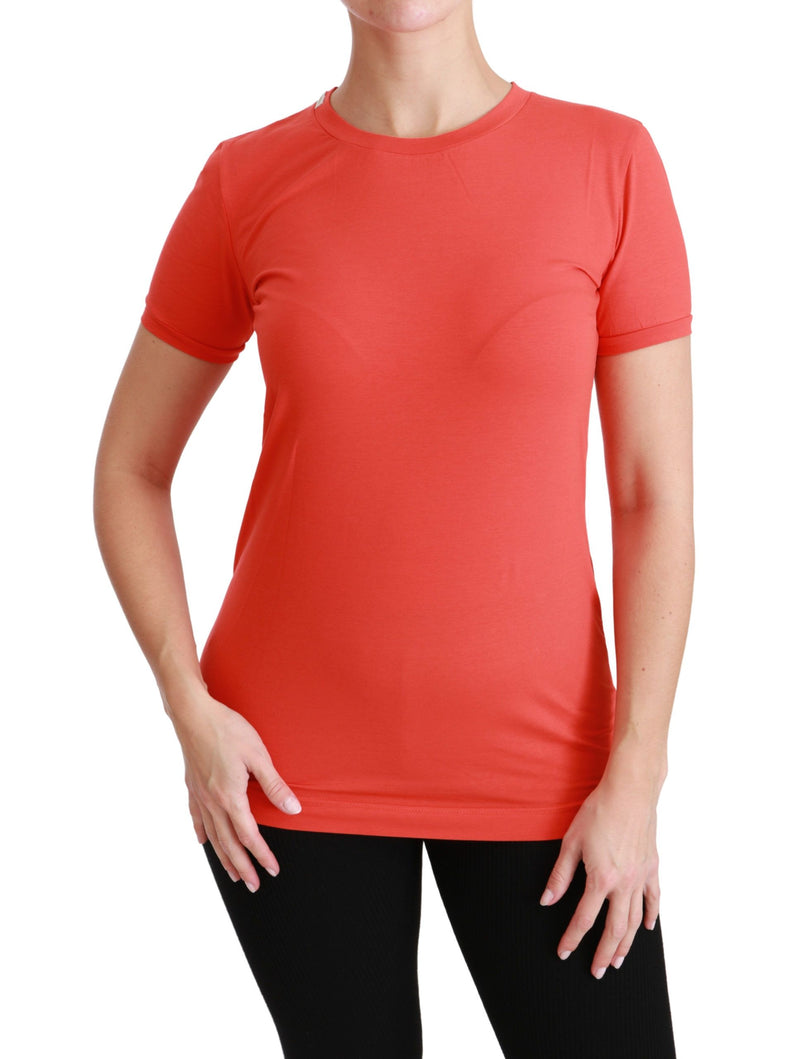 Elegantes rotes Besatzungsmitglied Kurzarm Tee