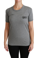 Maglietta chic grigio Amore Patch T -tee