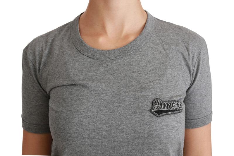 TEE CHIC GREY AMORE PATCH CREWNECK