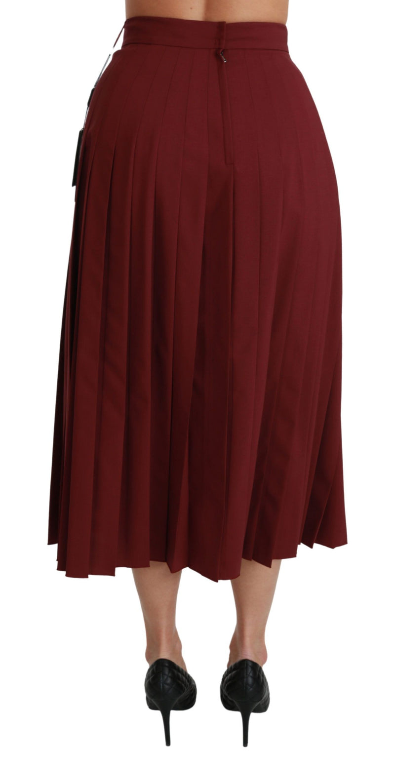 Eleganter roter Hochtaille Virgin Wollrock