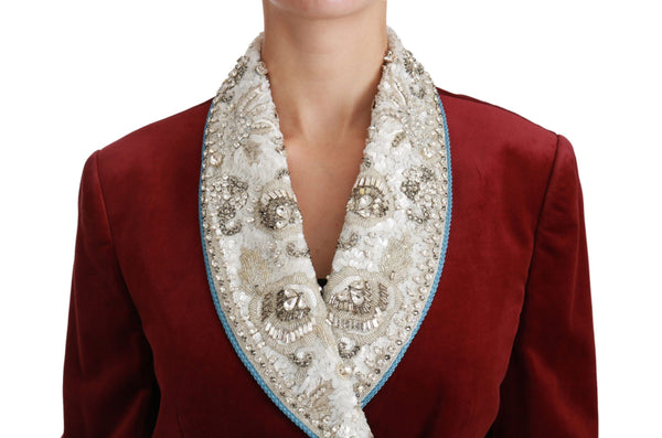 Opulenter roter Barock Detail Blazer