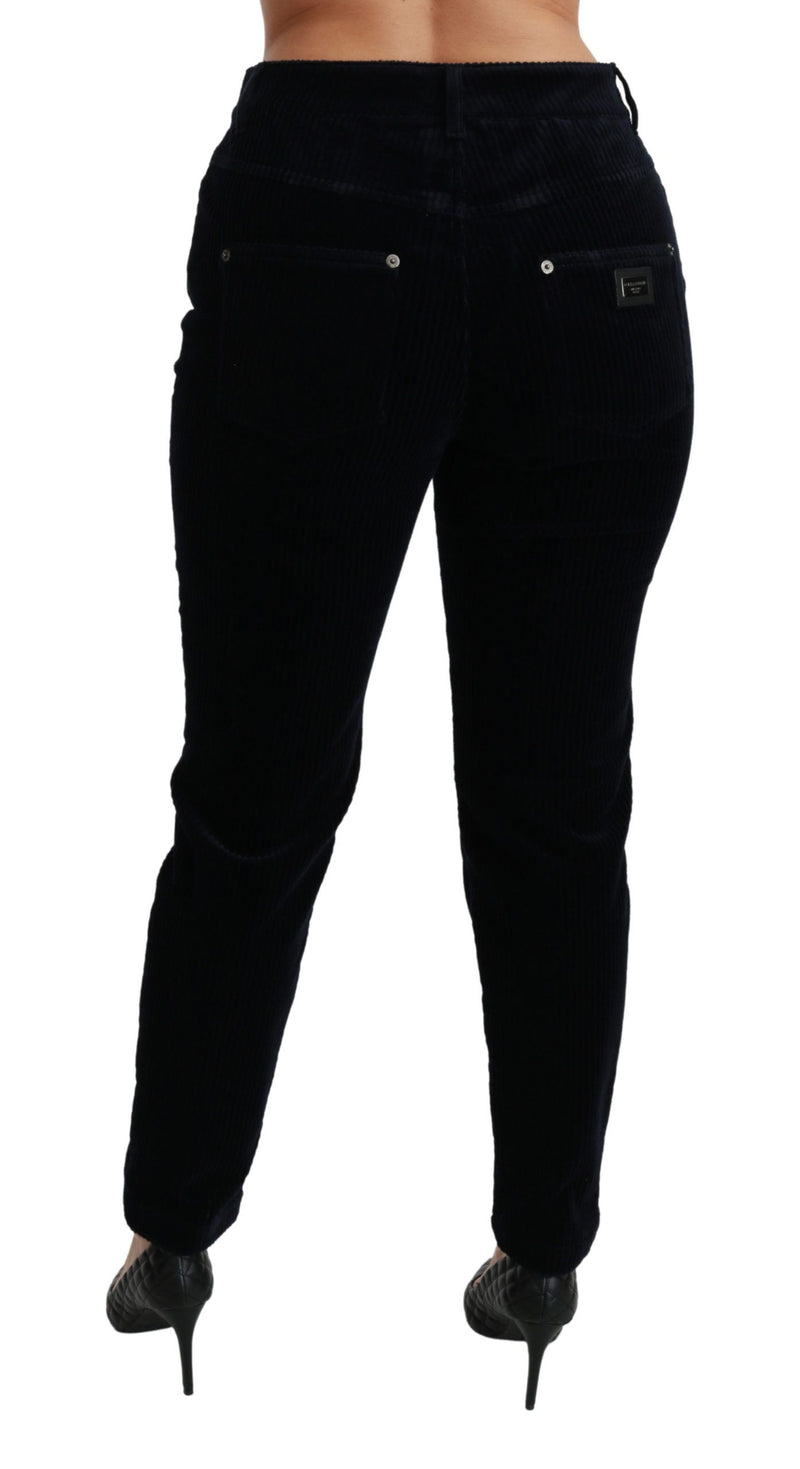 Chic Mid Taille Skinny Cord Jeans