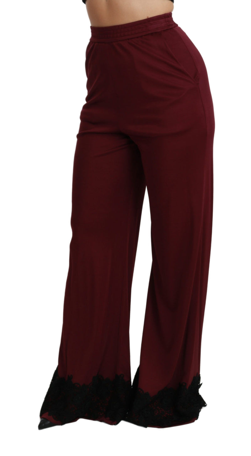 Pantalon élégant marron haute taille