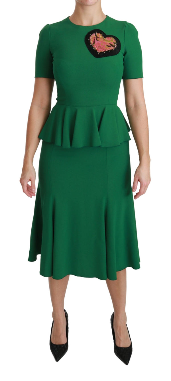 Enchanted Green Mermaid Midi Kleid