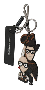 Keychain chic-foll-trim con accenti in ottone