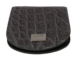 Exotic Gray Leather Condom Case Wallet