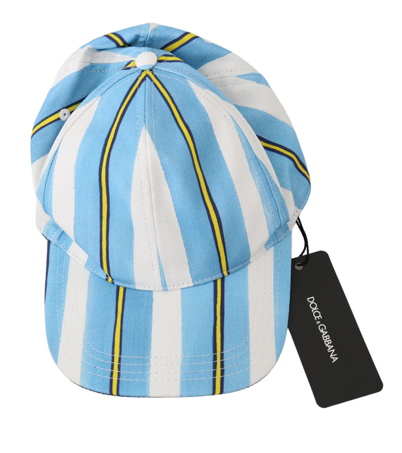 Chic Stripe Cotton Baseballkappe