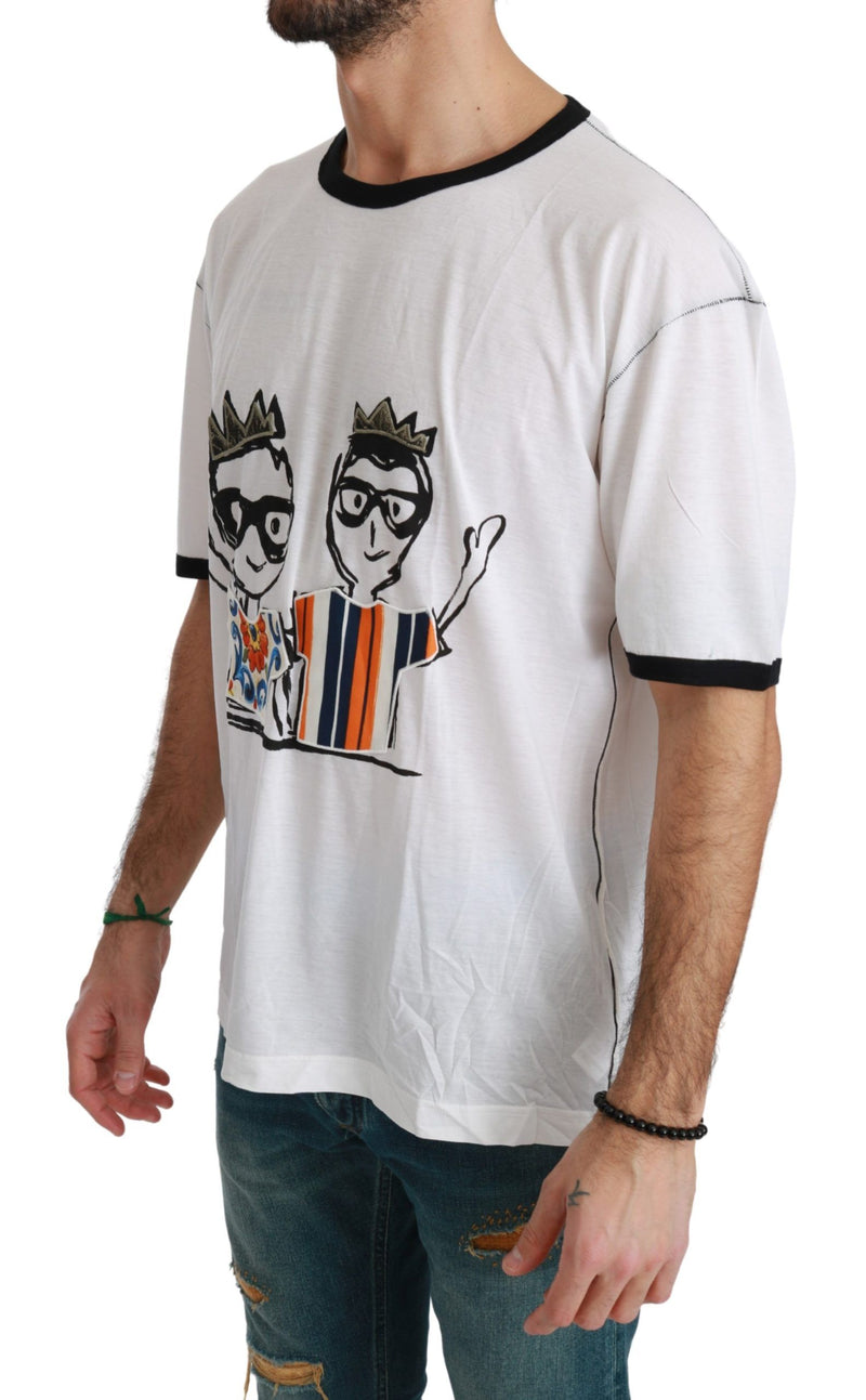 Camiseta de hombre de mezcla blanca de seda blanca