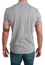 Chic Gray Cotton T-shirt με έτος του κινητούριου χοίρου