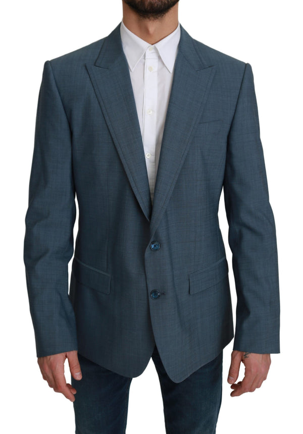 Elegantes hellblaues schlankes Fit Blazer