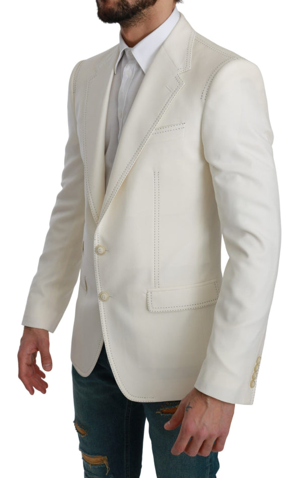 Κομψό Slim Fit Virgin Wool Blazer