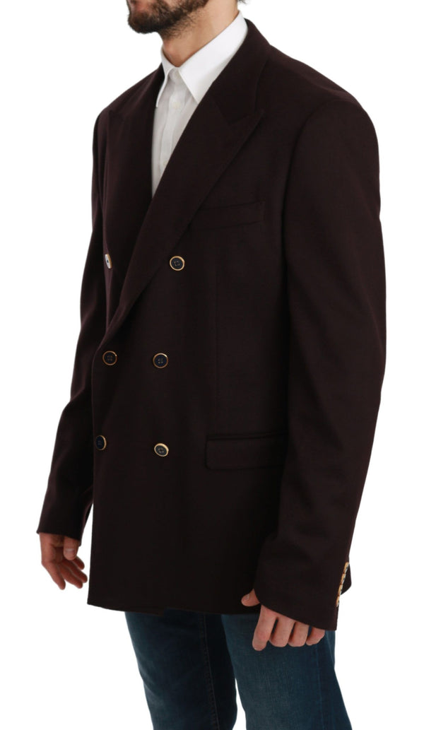 Elegant Bordeaux Taormina Cashmere Blazer