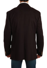 Elegante Burdeaux Taormina Cashmere Blazer