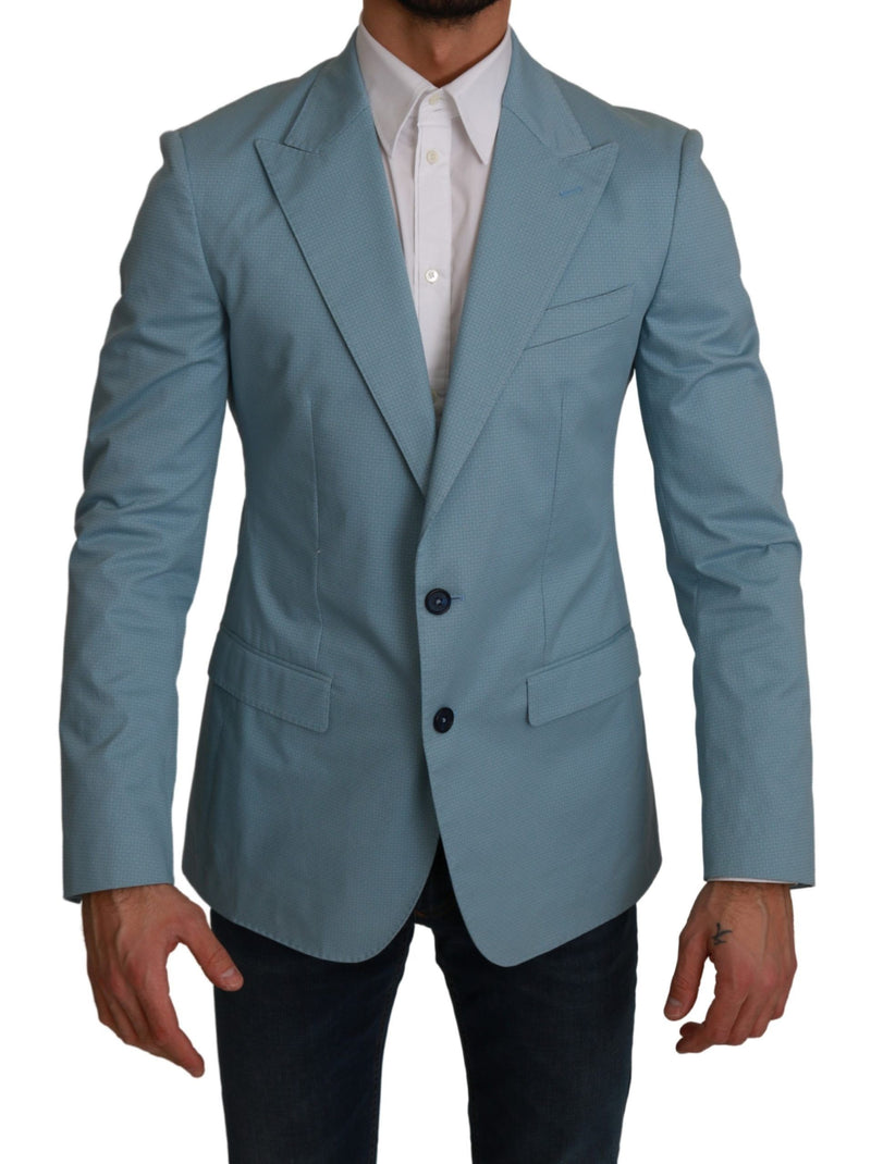 Elegante Blazer Blue Fantasy Pattern