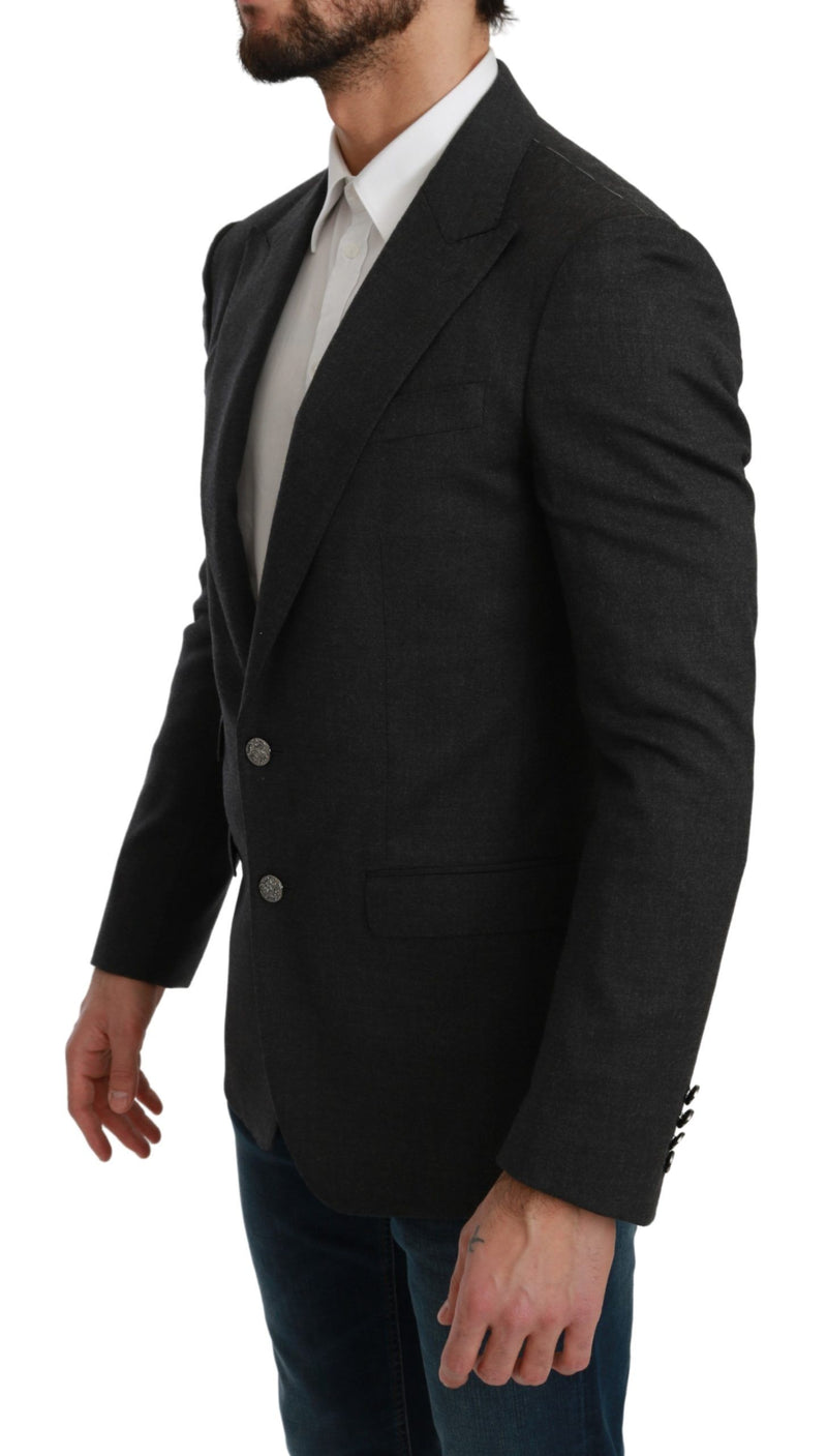 Eleganter grauer schlanker Fit Formal Blazer