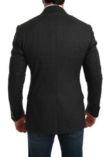 Elegante blazer formale grigio slim fit