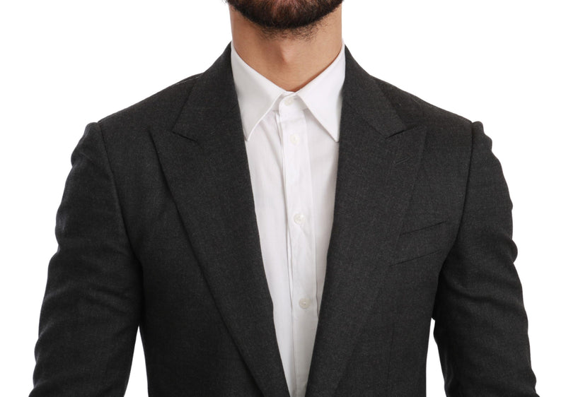 Elegante blazer formal gris fit delgado