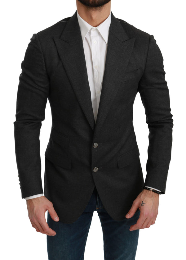 Elegante blazer formale grigio slim fit