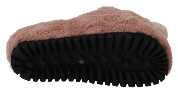 Chic Pink Bear House Slippers by D & G