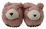 Chic Pink Bear House Slippers by D & G