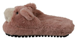 Chic Pink Bear House Slippers by D & G