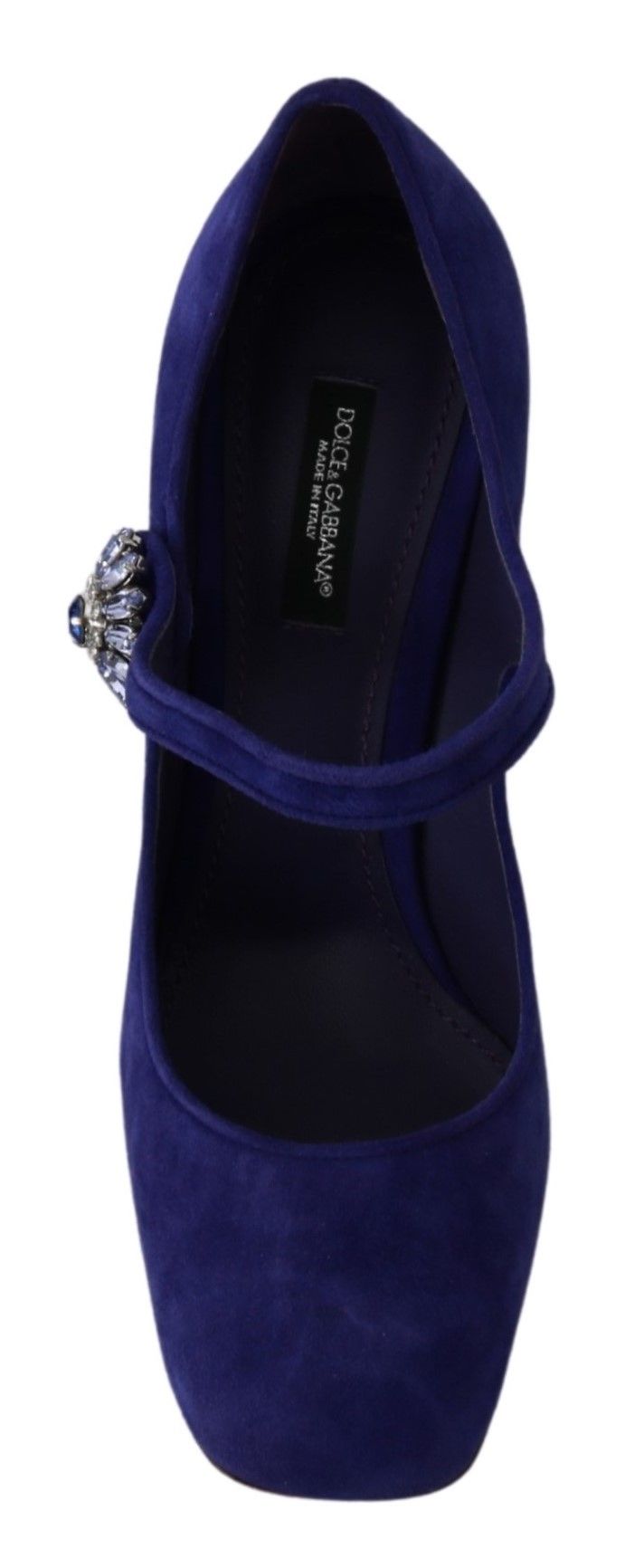 Eleganti pompe mary Janes in pelle scamosciata viola