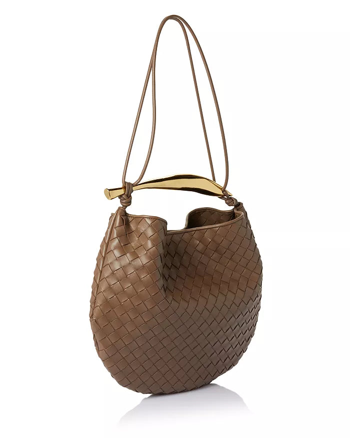 Medium Sardine Intrecciato Leather Shoulder Bag