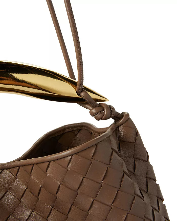 Medium Sardine Intrecciato Leather Shoulder Bag