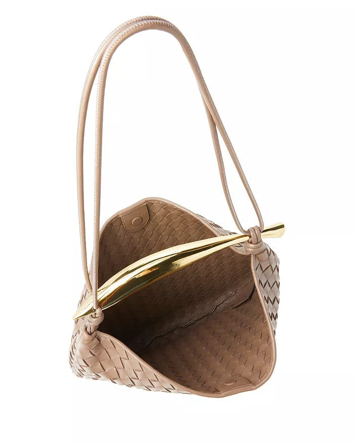 Medium Sardine Intrecciato Leather Shoulder Bag