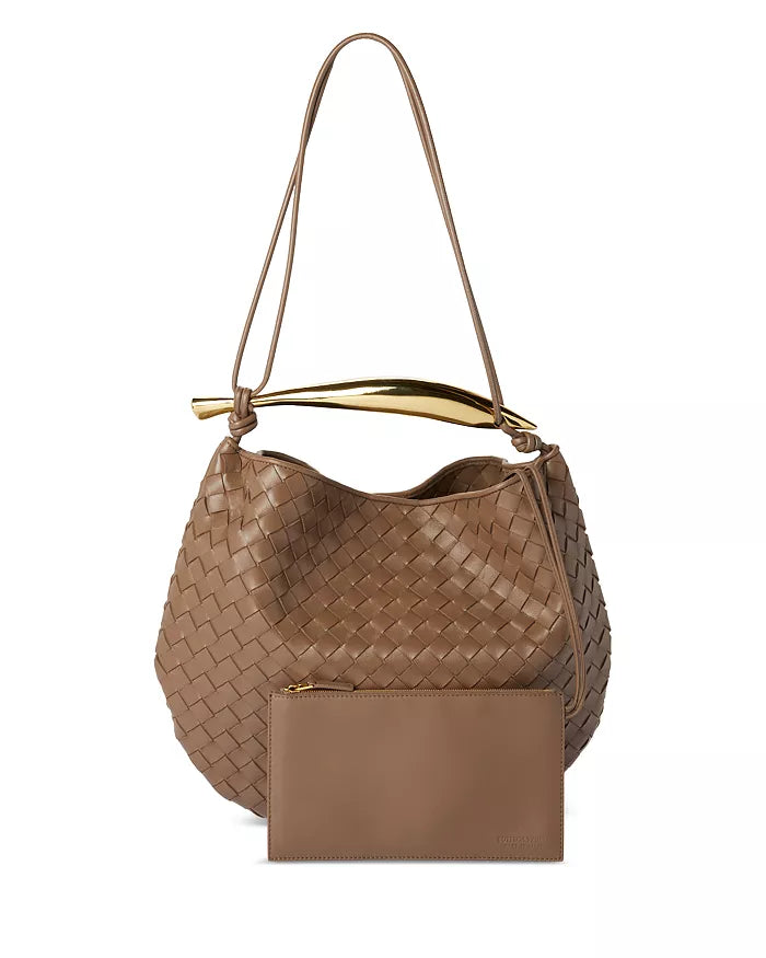 Medium Sardine Intrecciato Leather Shoulder Bag