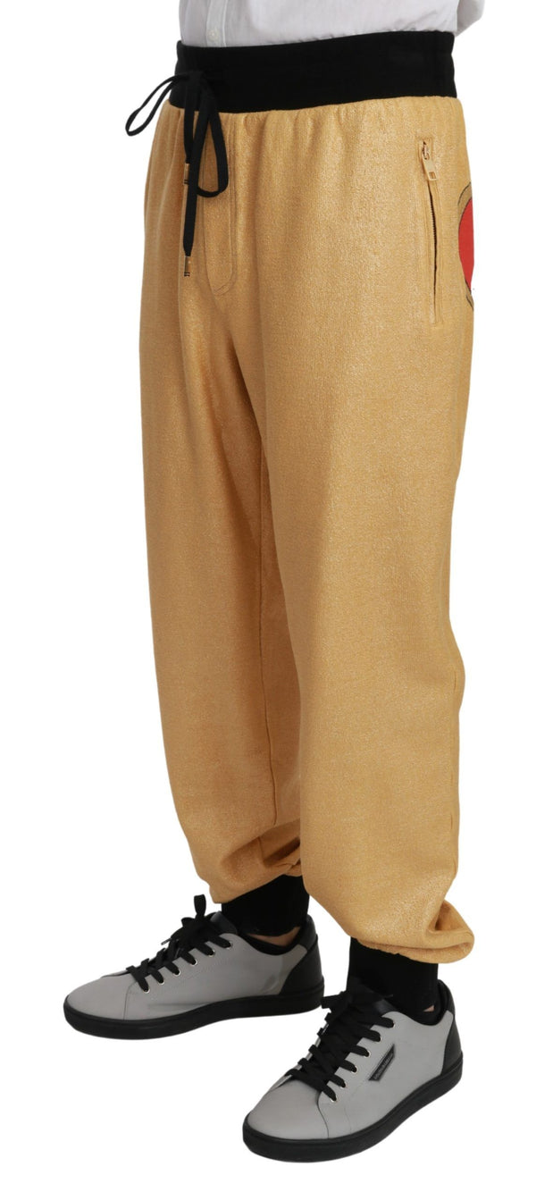 Eleganti pantaloni della tuta in oro