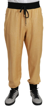 Eleganti pantaloni della tuta in oro