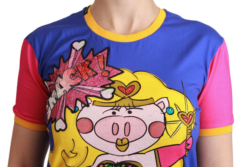 T-shirt de coton chic avec un motif de supergirl