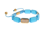 Elegantes blaues Opal- und Diamantarmband