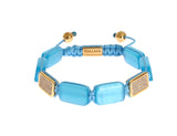 Elegantes blaues Opal- und Diamantarmband