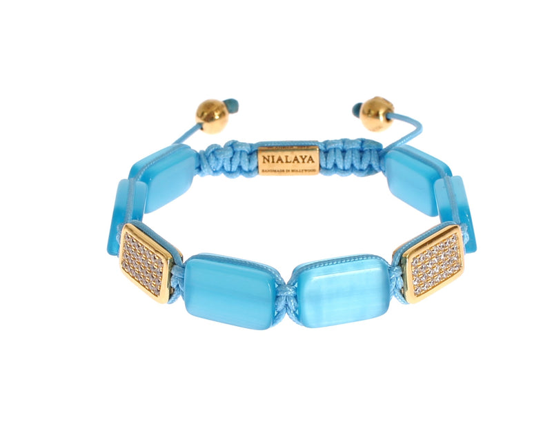 Elegantes blaues Opal- und Diamantarmband