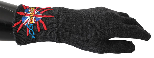 Grey Virgin Woll Unisex Handschuhe