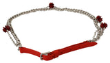 Ceinture de rose florale élégante en rouge vif