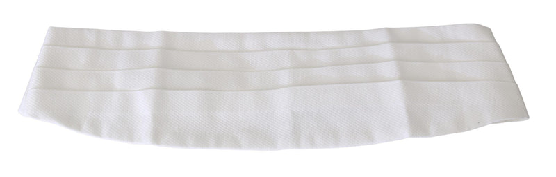 Cummerbund blanc en soie élégante