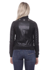 Chic Eco Leder Slim Jacke besetzt