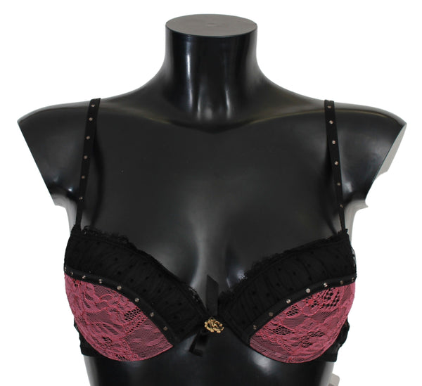 Elegante reggiseno push-up in pizzo nero