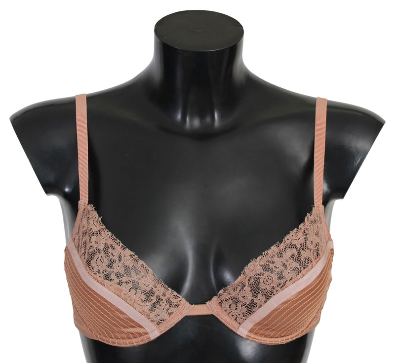 Elegante reggiseno push-up di pizzo nudo