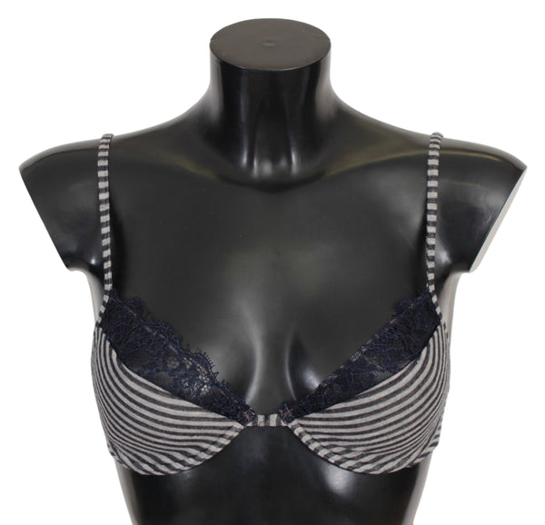 Blu Stripes in pizzo reggisone reggiseno