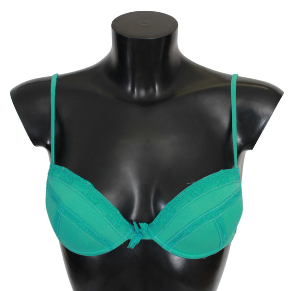 Lussuoso reggiseno di cotone verde di cotone