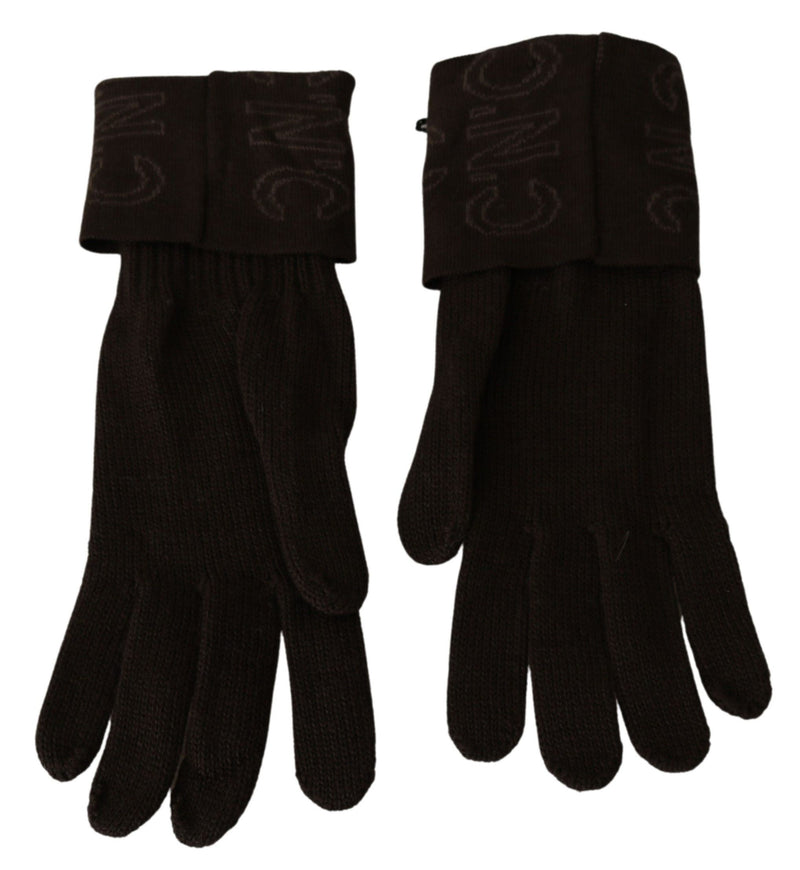 Elegante braune Strickhandschuhe