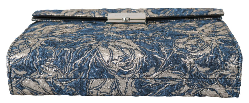 Elegante Blue Croc-Print-Aktentasche Kupplung