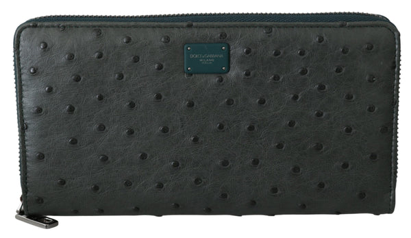 Exquisites grüne Strauß Leder Continental Wallet